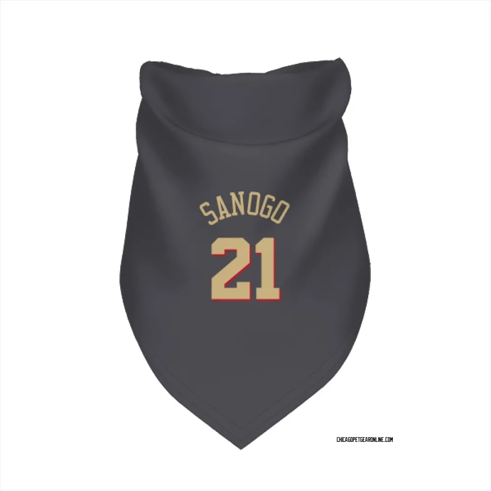 Chicago Bulls Adama Sanogo Gray Pet Bandana for Dog & Cat
