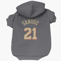 Chicago Bulls Adama Sanogo Gray Pet Hoodie for Dog & Cat