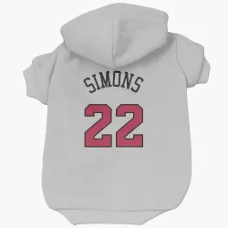 Chicago Bulls Anfernee Simons White Pet Hoodie for Dog & Cat