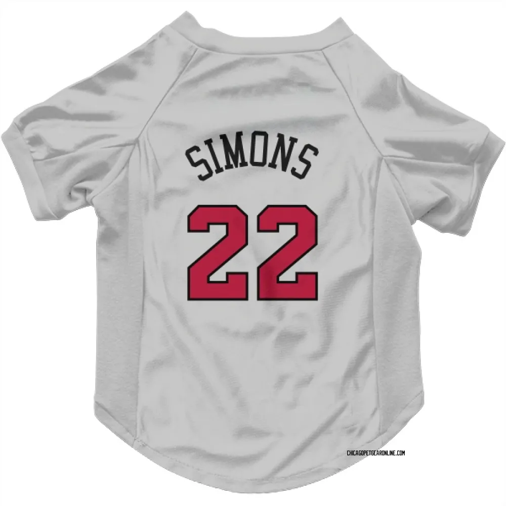 Chicago Bulls Anfernee Simons White Pet Jersey for Dog & Cat