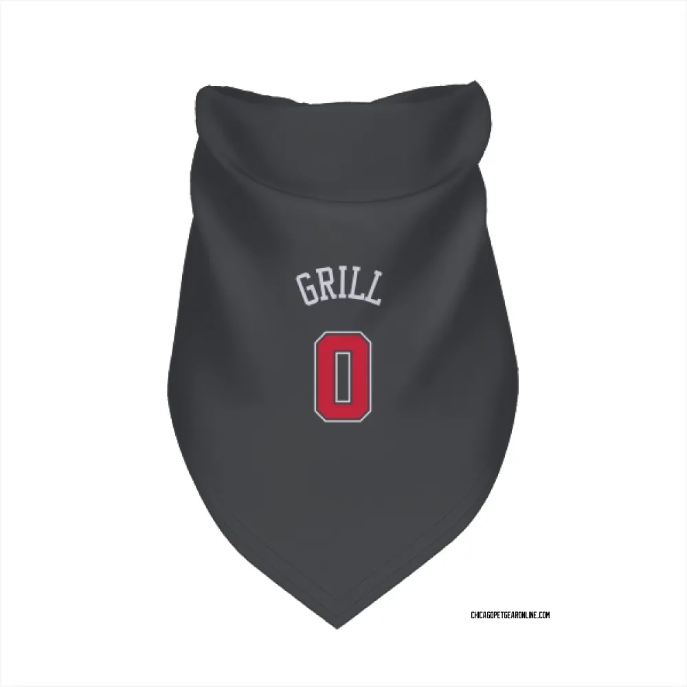 Chicago Bulls Caleb Grill Black Pet Bandana for Dog & Cat