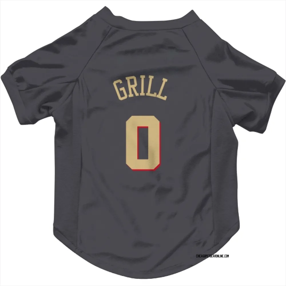 Chicago Bulls Caleb Grill Gray Pet Jersey for Dog & Cat