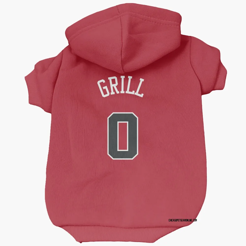 Chicago Bulls Caleb Grill Red Pet Hoodie for Dog & Cat