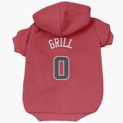 Chicago Bulls Caleb Grill Red Pet Hoodie for Dog & Cat