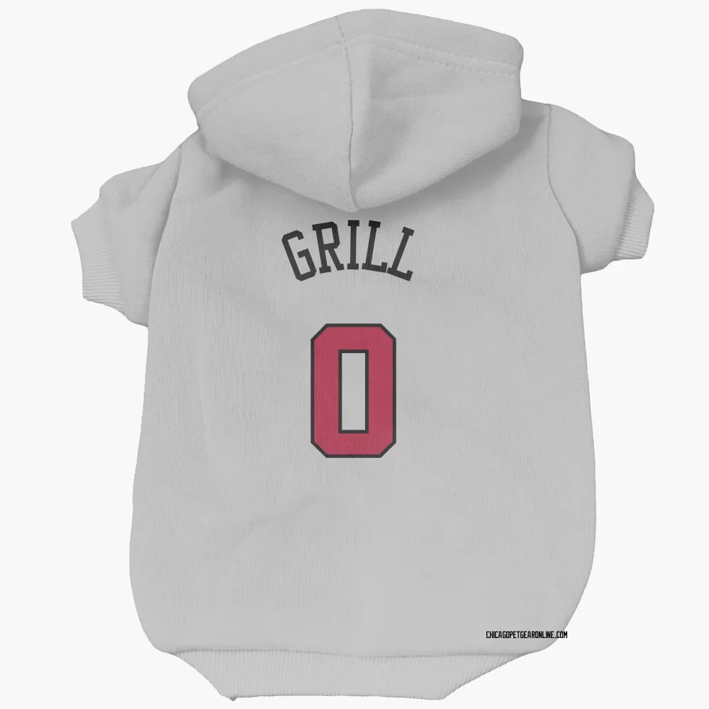 Chicago Bulls Caleb Grill White Pet Hoodie for Dog & Cat