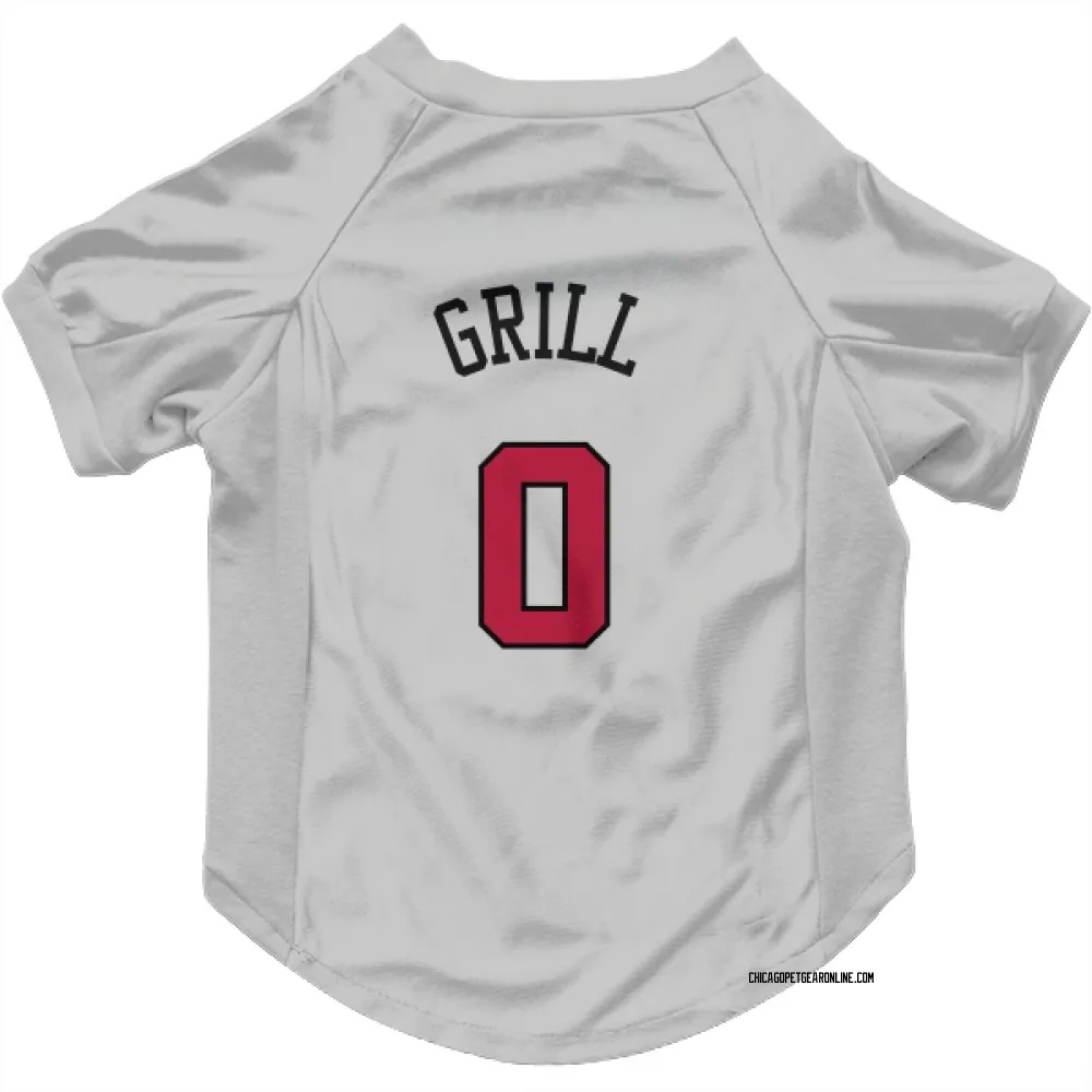 Chicago Bulls Caleb Grill White Pet Jersey for Dog & Cat