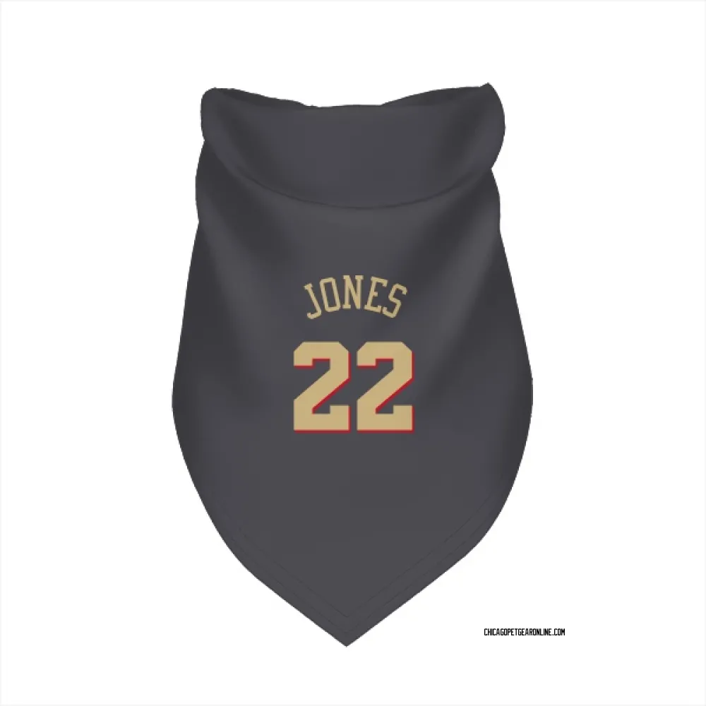 Chicago Bulls Carlik Jones Gray Pet Bandana for Dog & Cat