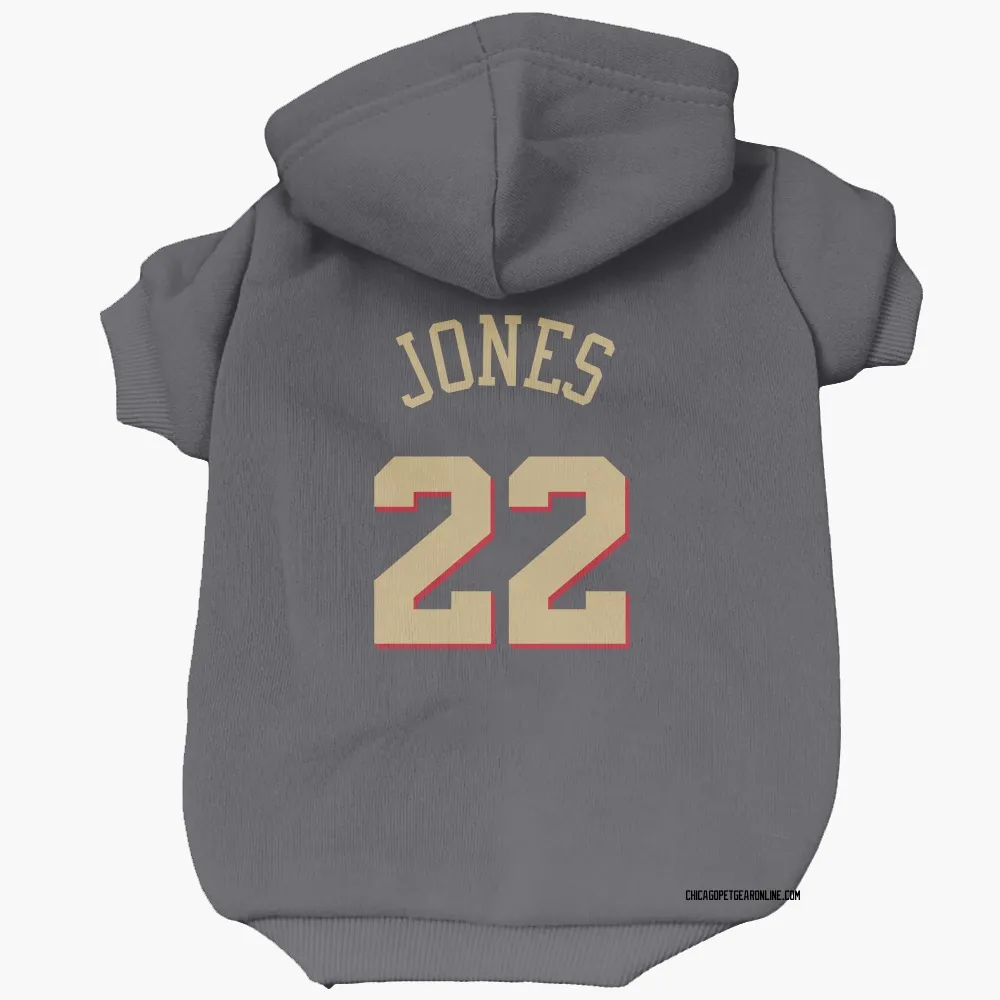 Chicago Bulls Carlik Jones Gray Pet Hoodie for Dog & Cat