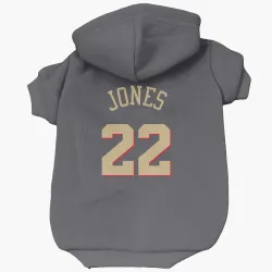Chicago Bulls Carlik Jones Gray Pet Hoodie for Dog & Cat