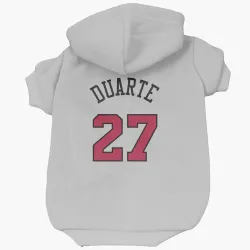 Chicago Bulls Chris Duarte White Pet Hoodie for Dog & Cat