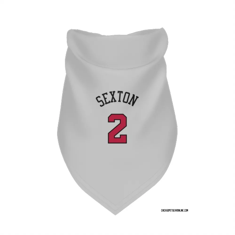 Chicago Bulls Collin Sexton White Pet Bandana for Dog & Cat
