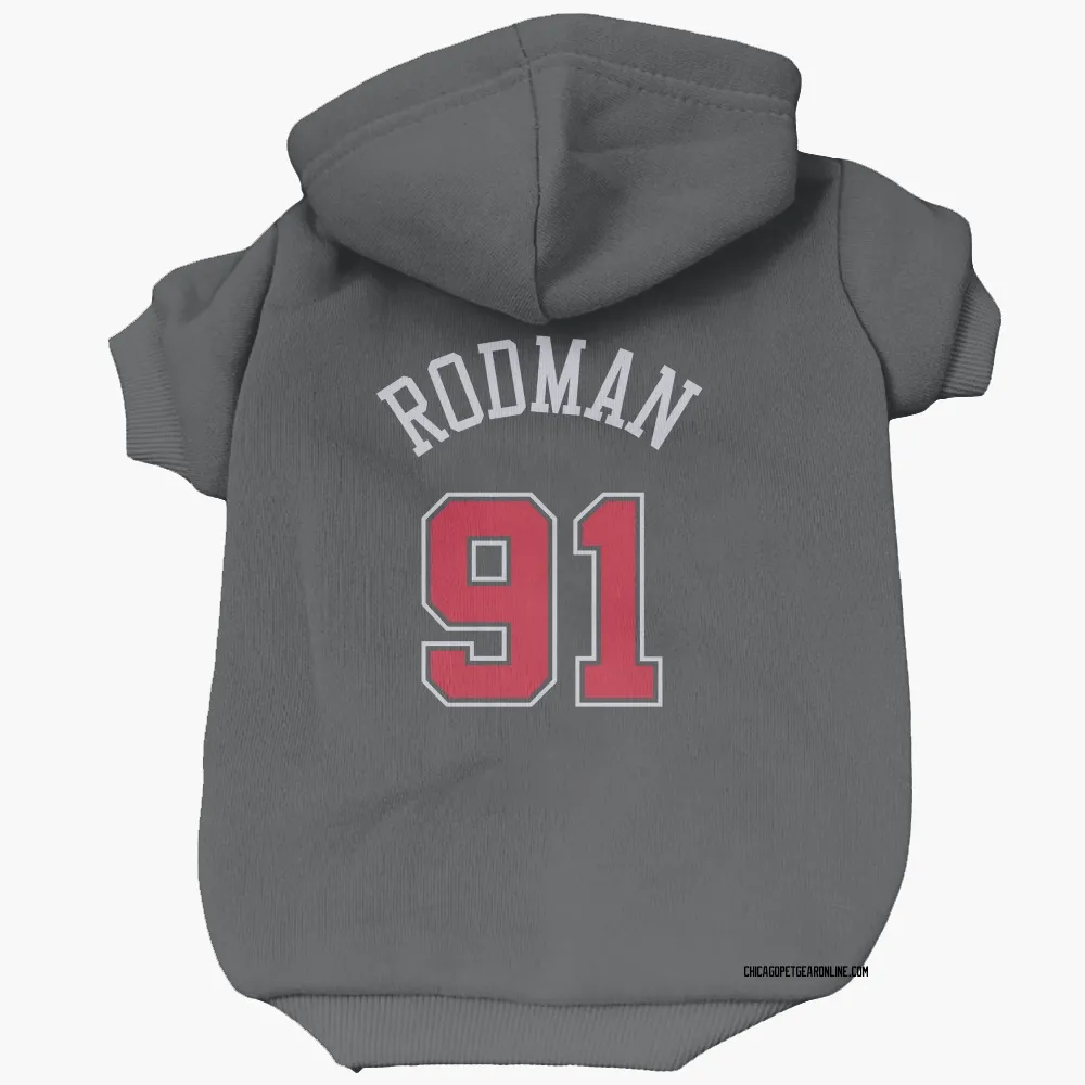 Chicago Bulls Dennis Rodman Black Pet Hoodie for Dog & Cat