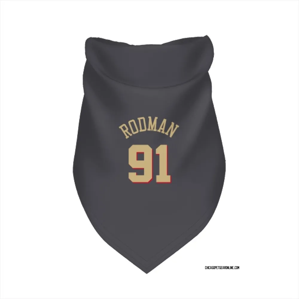 Chicago Bulls Dennis Rodman Gray Pet Bandana for Dog & Cat