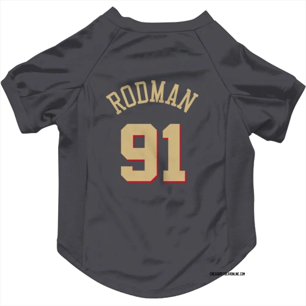 Chicago Bulls Dennis Rodman Gray Pet Jersey for Dog & Cat