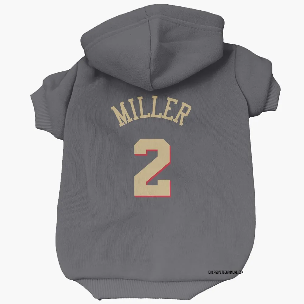 Chicago Bulls Emanuel Miller Gray Pet Hoodie for Dog & Cat