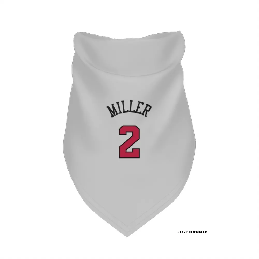 Chicago Bulls Emanuel Miller White Pet Bandana for Dog & Cat