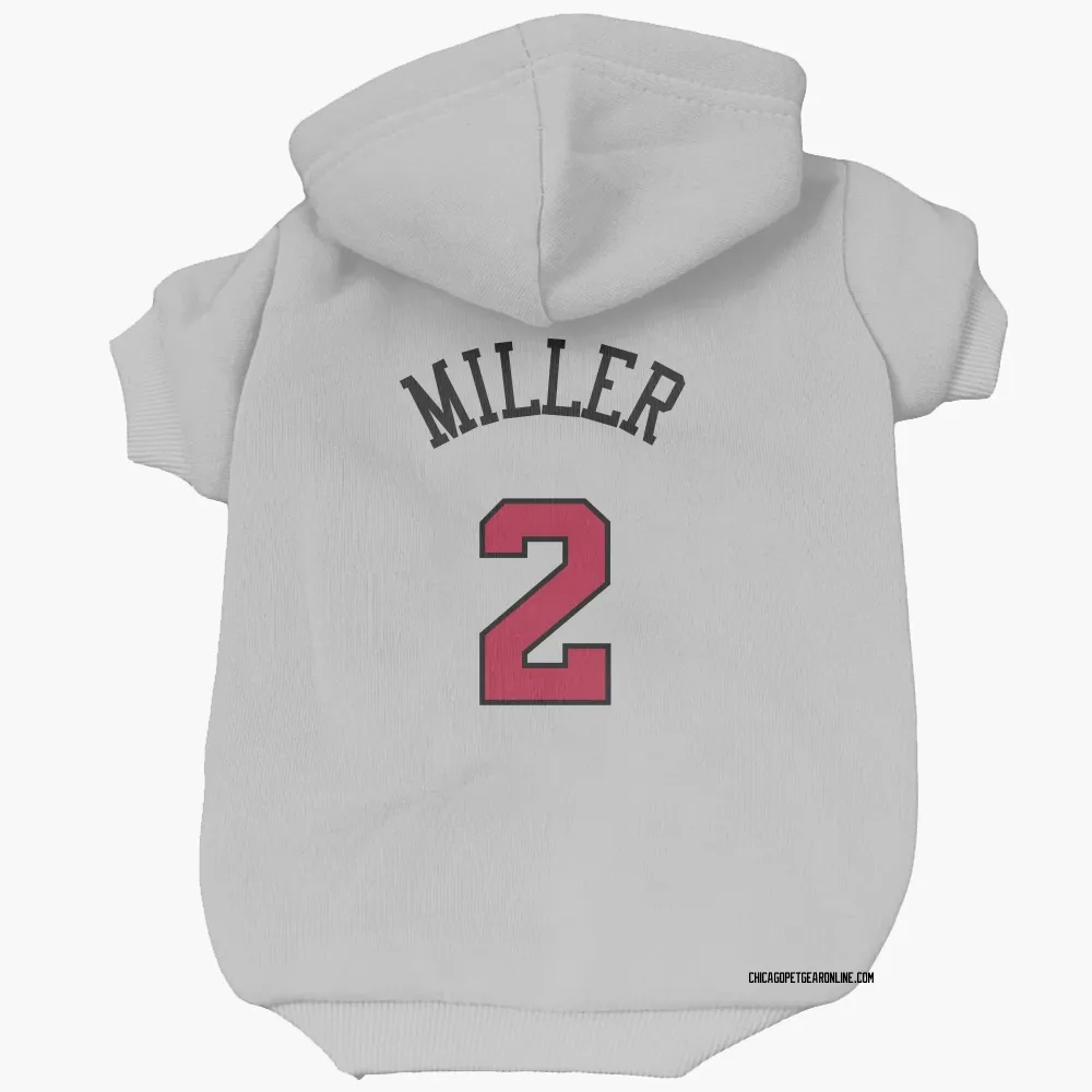 Chicago Bulls Emanuel Miller White Pet Hoodie for Dog & Cat