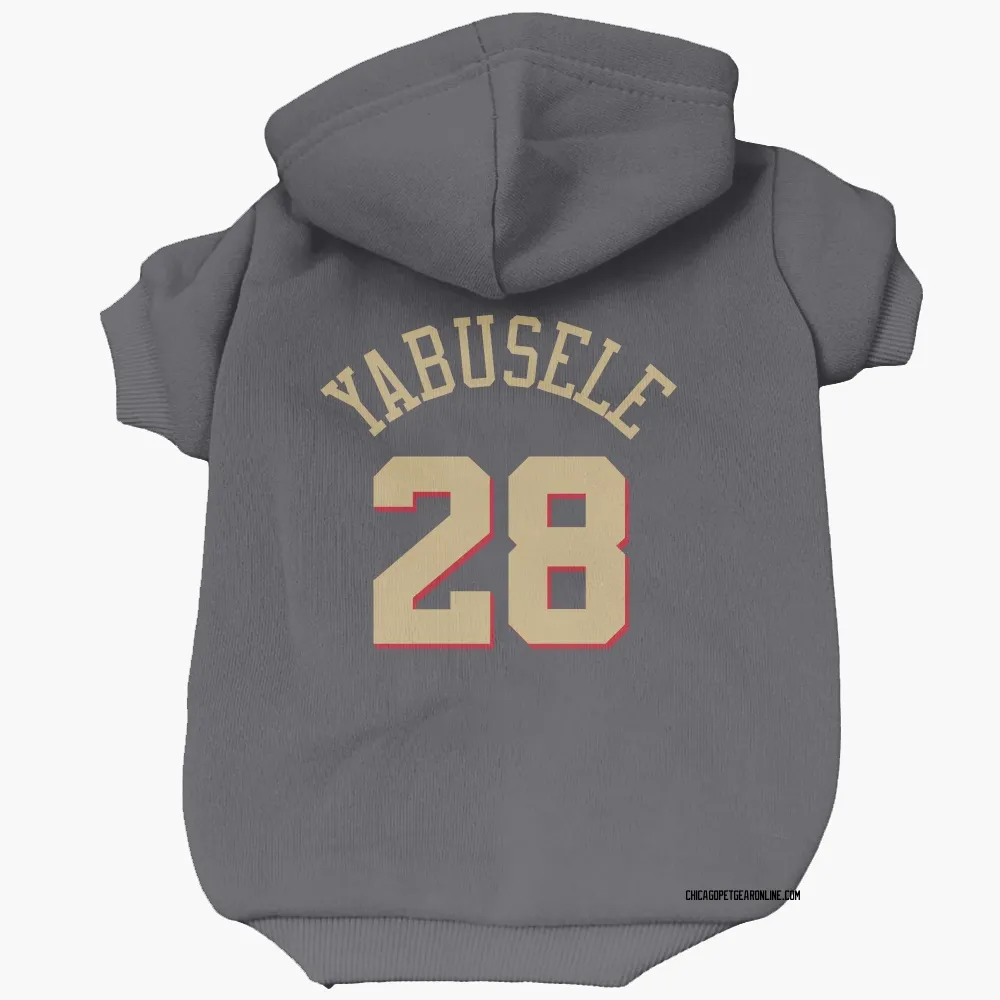 Chicago Bulls Guerschon Yabusele Gray Pet Hoodie for Dog & Cat