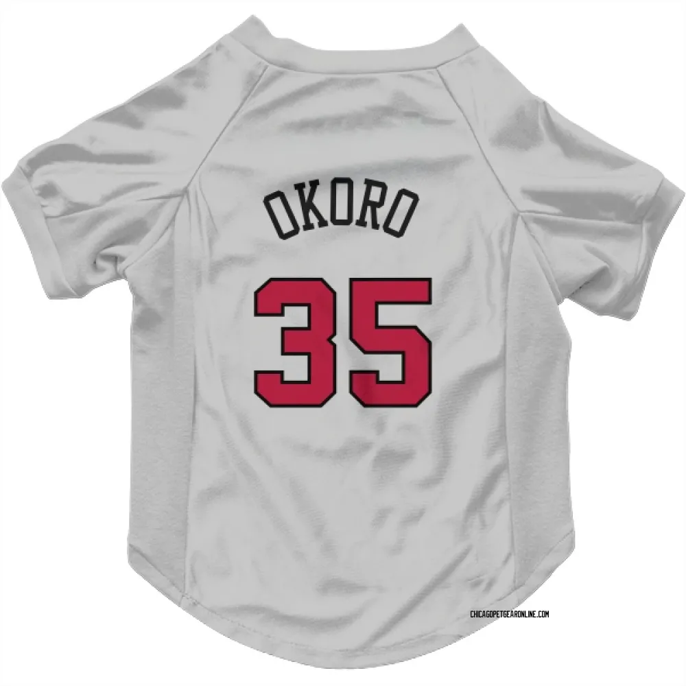 Chicago Bulls Isaac Okoro White Pet Jersey for Dog & Cat