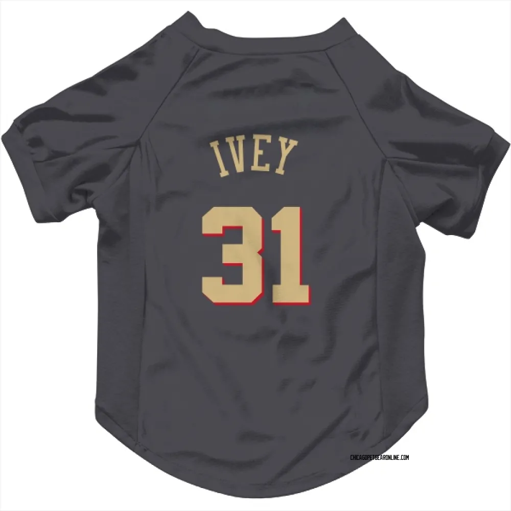 Chicago Bulls Jaden Ivey Gray Pet Jersey for Dog & Cat