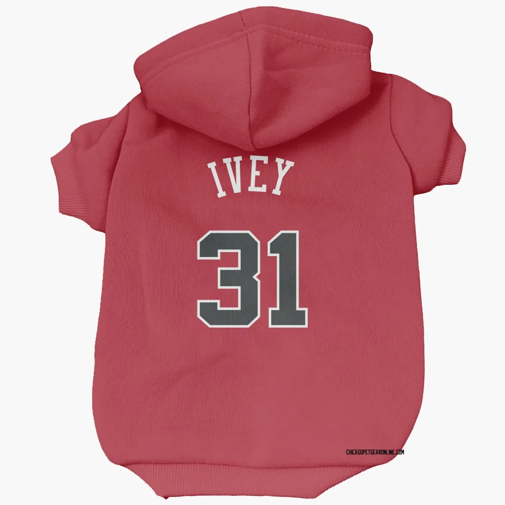Chicago Bulls Jaden Ivey Red Pet Hoodie for Dog & Cat