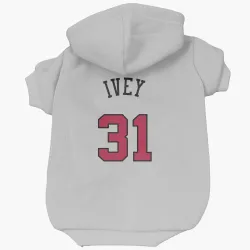 Chicago Bulls Jaden Ivey White Pet Hoodie for Dog & Cat