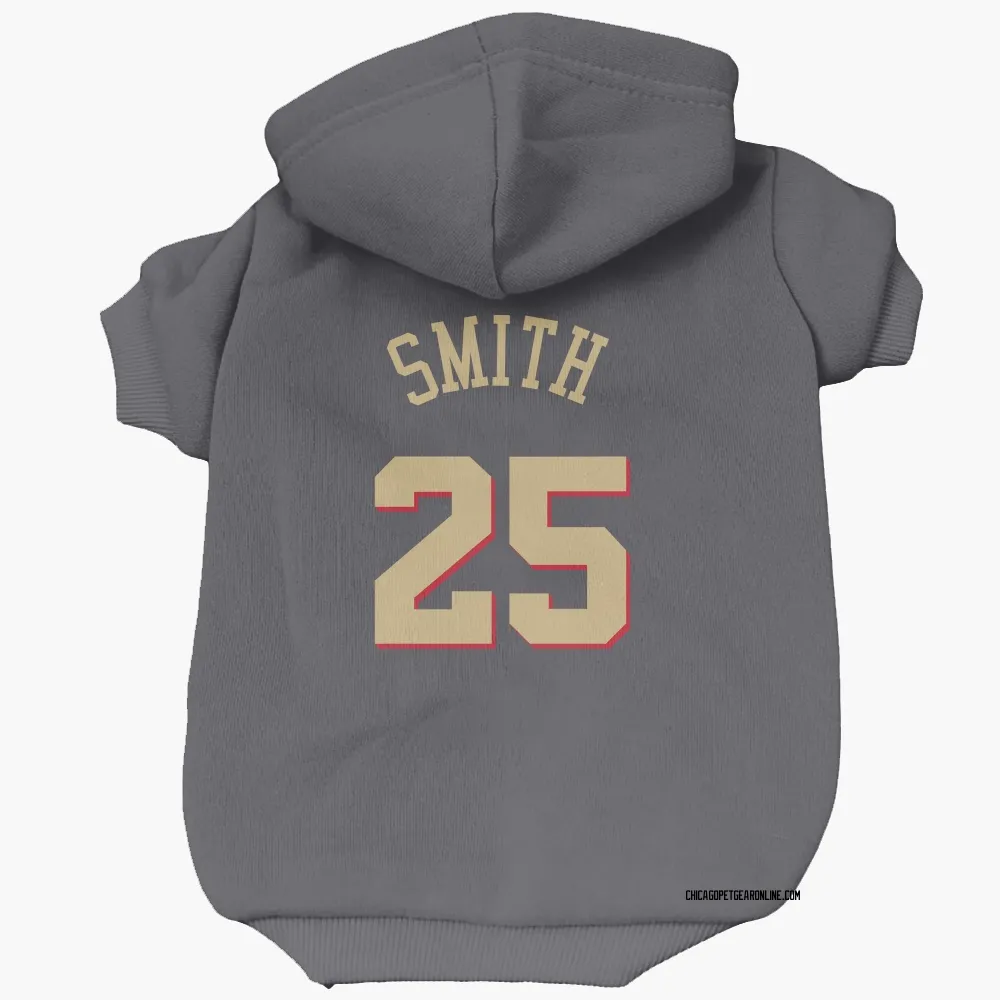 Chicago Bulls Jalen Smith Gray Pet Hoodie for Dog & Cat
