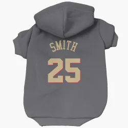 Chicago Bulls Jalen Smith Gray Pet Hoodie for Dog & Cat