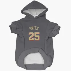 Chicago Bulls Jalen Smith Gray Pet Hoodie for Dog & Cat