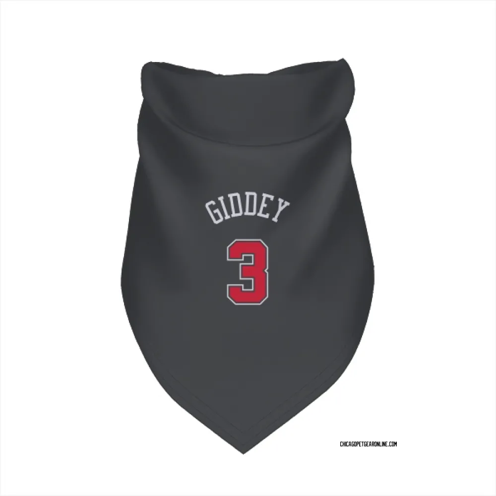 Chicago Bulls Josh Giddey Black Pet Bandana for Dog & Cat