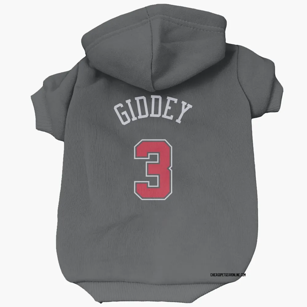 Chicago Bulls Josh Giddey Black Pet Hoodie for Dog & Cat