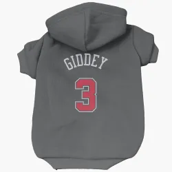 Chicago Bulls Josh Giddey Black Pet Hoodie for Dog & Cat