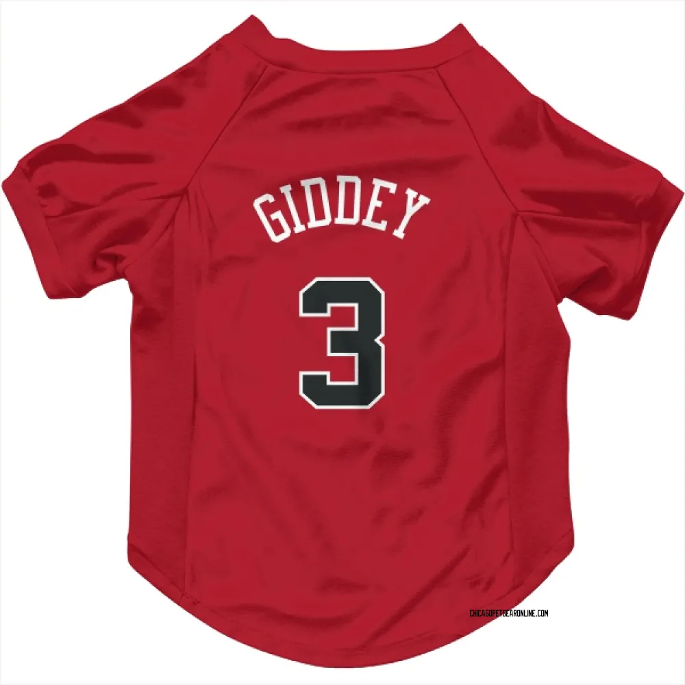 Chicago Bulls Josh Giddey Red Pet Jersey for Dog & Cat