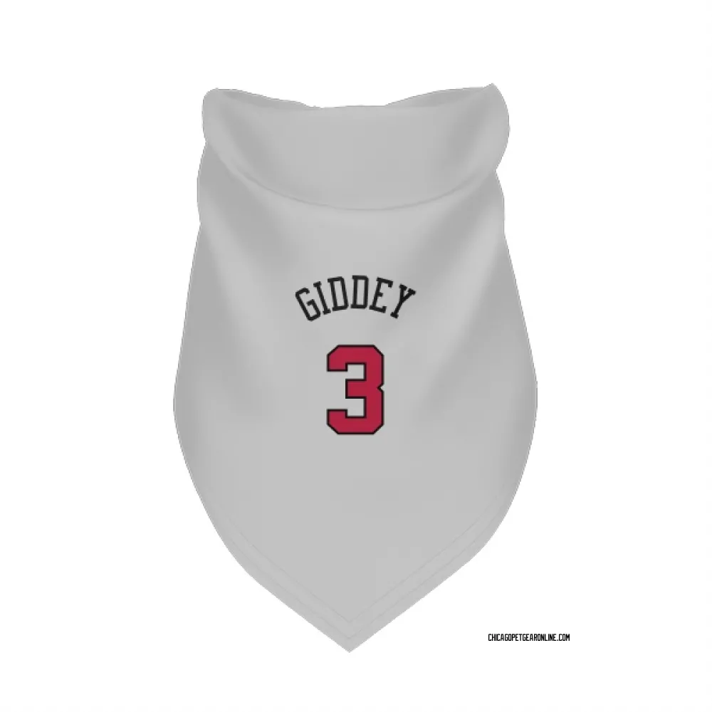 Chicago Bulls Josh Giddey White Pet Bandana for Dog & Cat