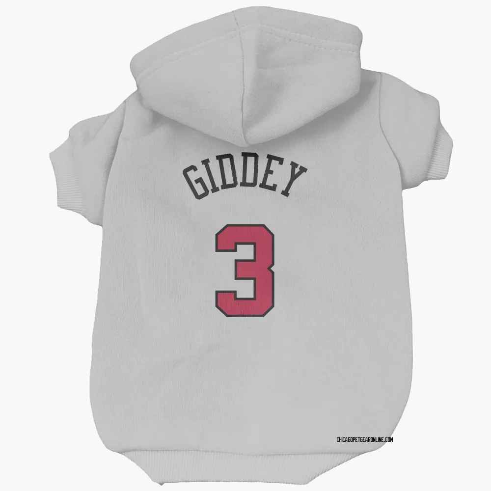 Chicago Bulls Josh Giddey White Pet Hoodie for Dog & Cat