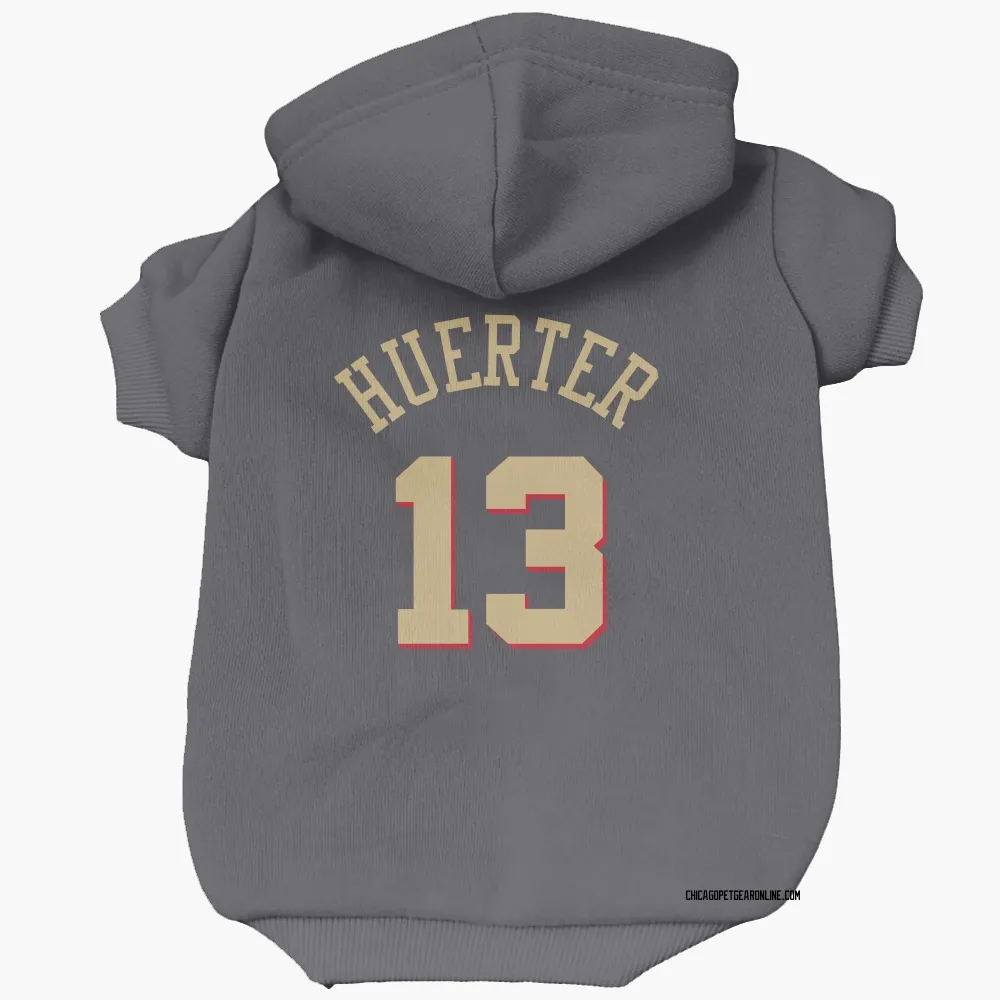 Chicago Bulls Kevin Huerter Gray Pet Hoodie for Dog & Cat