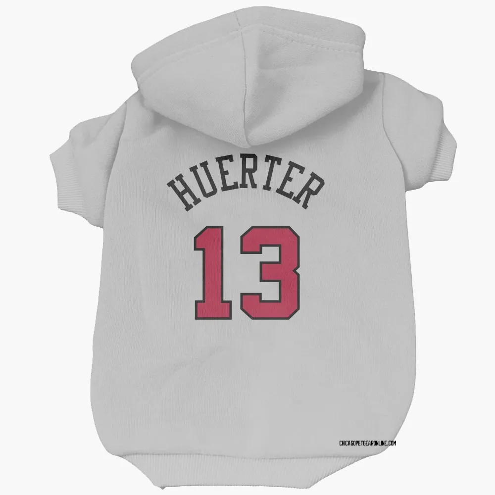 Chicago Bulls Kevin Huerter White Pet Hoodie for Dog & Cat