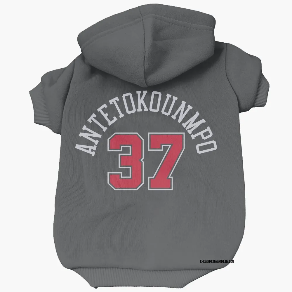 Chicago Bulls Kostas Antetokounmpo Black Pet Hoodie for Dog & Cat