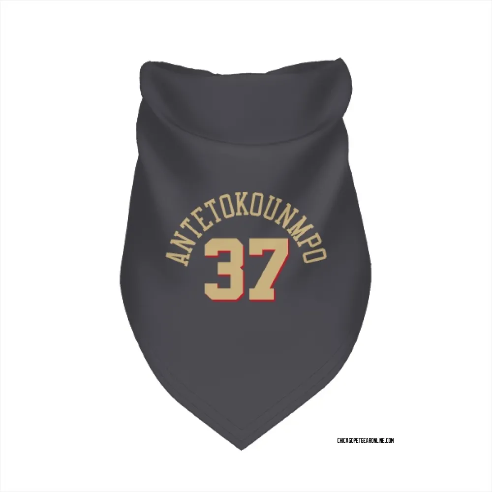 Chicago Bulls Kostas Antetokounmpo Gray Pet Bandana for Dog & Cat