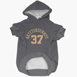 Chicago Bulls Kostas Antetokounmpo Gray Pet Hoodie for Dog & Cat