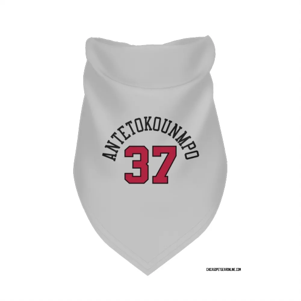 Chicago Bulls Kostas Antetokounmpo White Pet Bandana for Dog & Cat