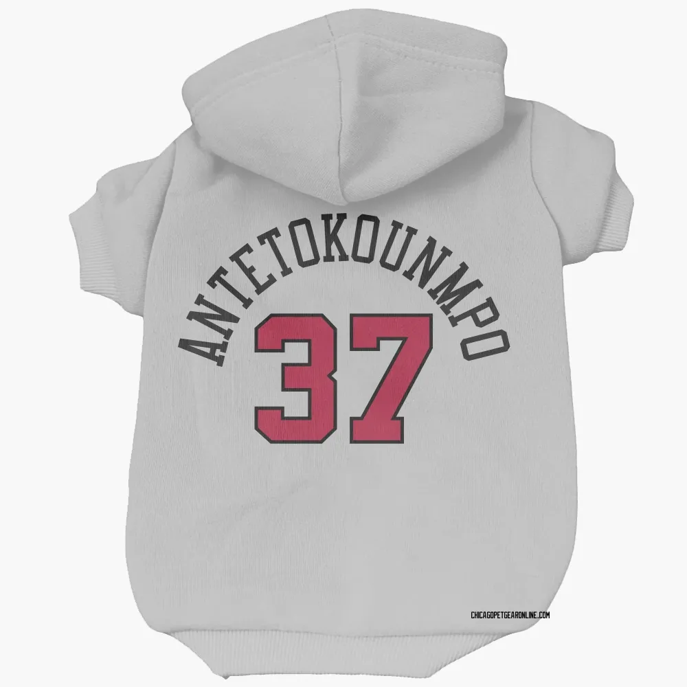 Chicago Bulls Kostas Antetokounmpo White Pet Hoodie for Dog & Cat