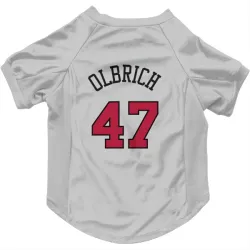 Chicago Bulls Lachlan Olbrich White Pet Jersey for Dog & Cat