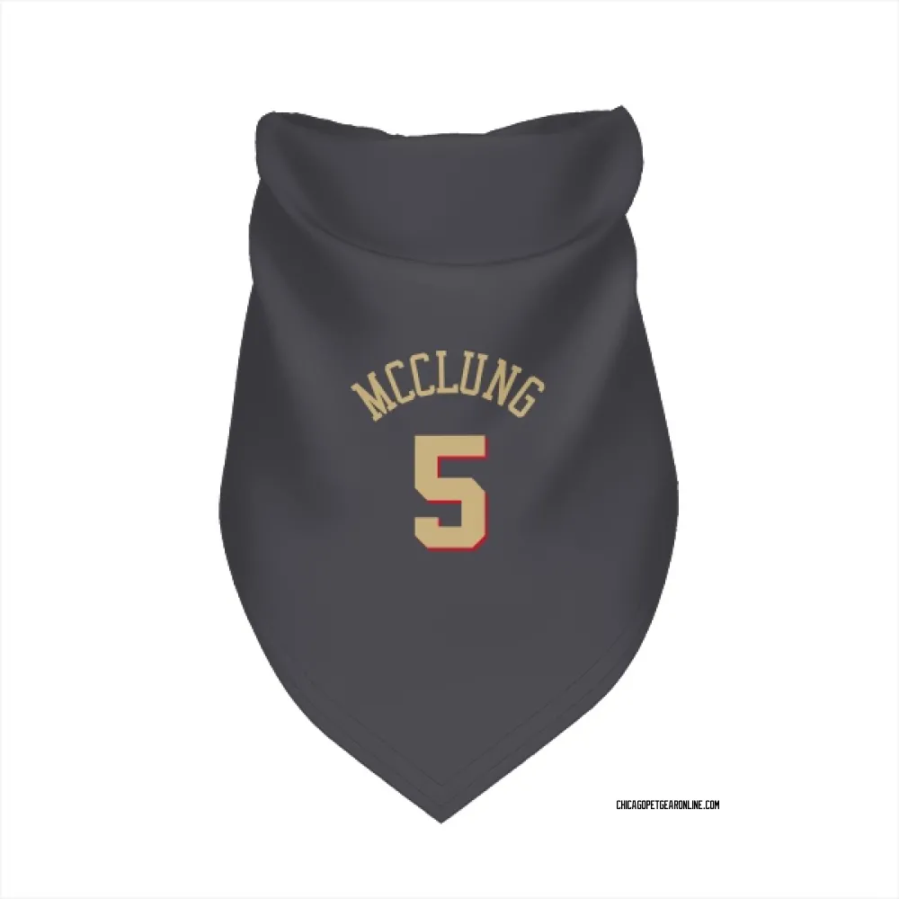 Chicago Bulls Mac McClung Gray Pet Bandana for Dog & Cat