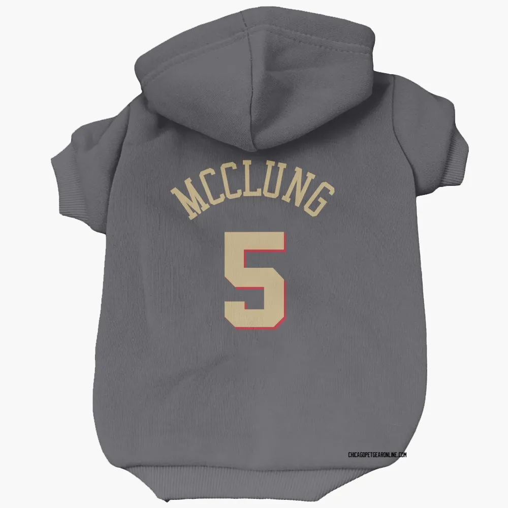 Chicago Bulls Mac McClung Gray Pet Hoodie for Dog & Cat