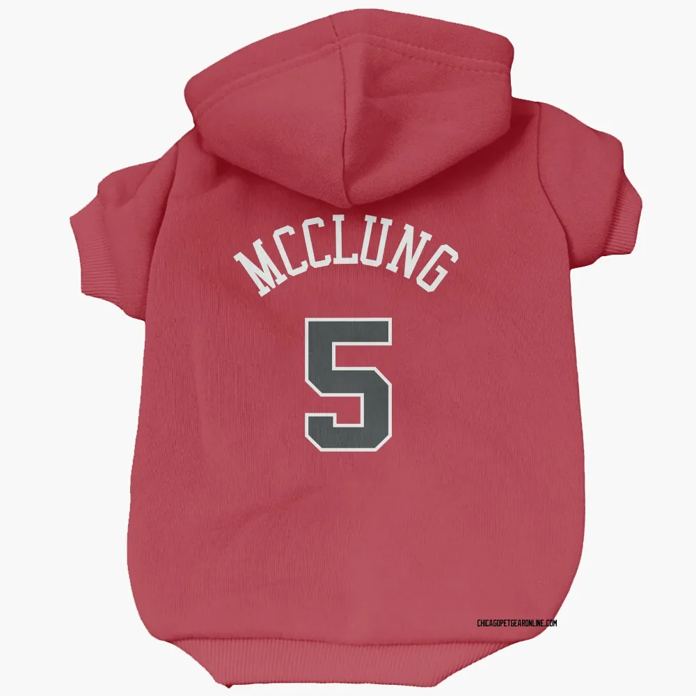 Chicago Bulls Mac McClung Red Pet Hoodie for Dog & Cat