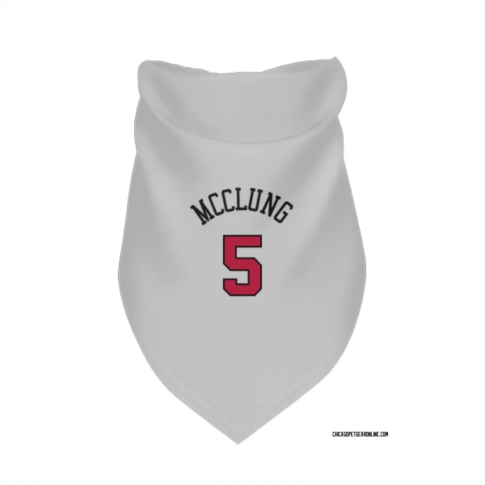 Chicago Bulls Mac McClung White Pet Bandana for Dog & Cat
