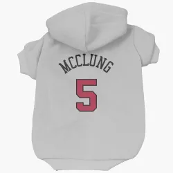 Chicago Bulls Mac McClung White Pet Hoodie for Dog & Cat