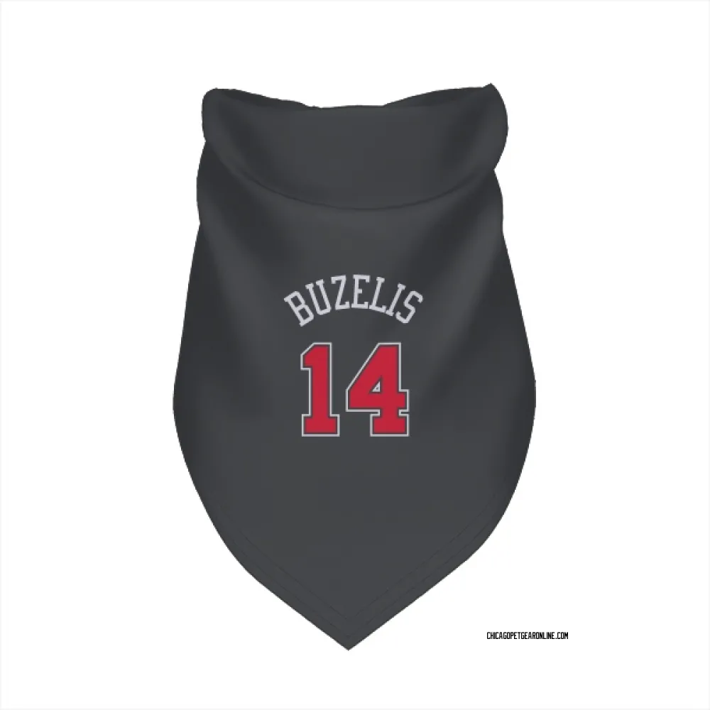Chicago Bulls Matas Buzelis Black Pet Bandana for Dog & Cat