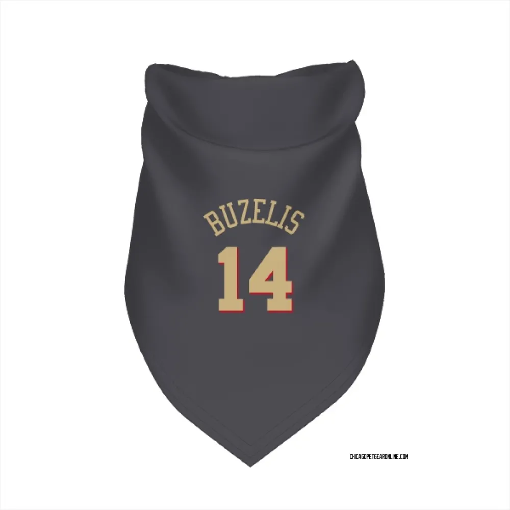 Chicago Bulls Matas Buzelis Gray Pet Bandana for Dog & Cat
